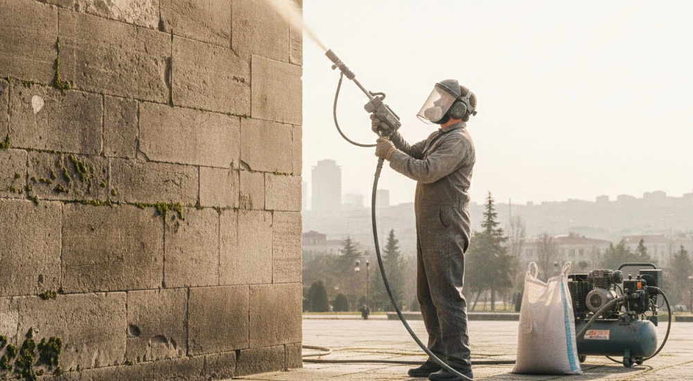 Ankara Taş Bina Kumlama Hizmeti: Dış Cephe Temizliği ve Restorasyonda Etkili Yöntem